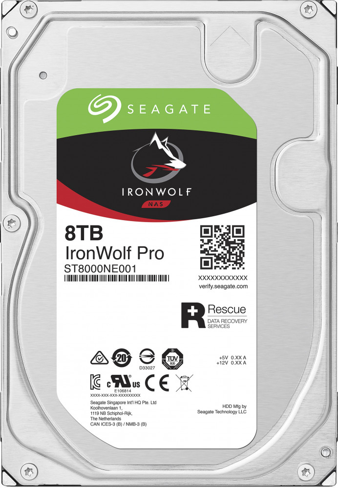 

Жесткий диск (HDD) Seagate 8Tb Ironwolf Pro, 3.5", 7200rpm, 256Mb, SATA3 (ST8000NE001)