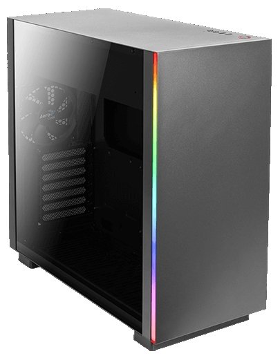 Корпус AeroCool GLO, Midi-Tower, без БП, черный