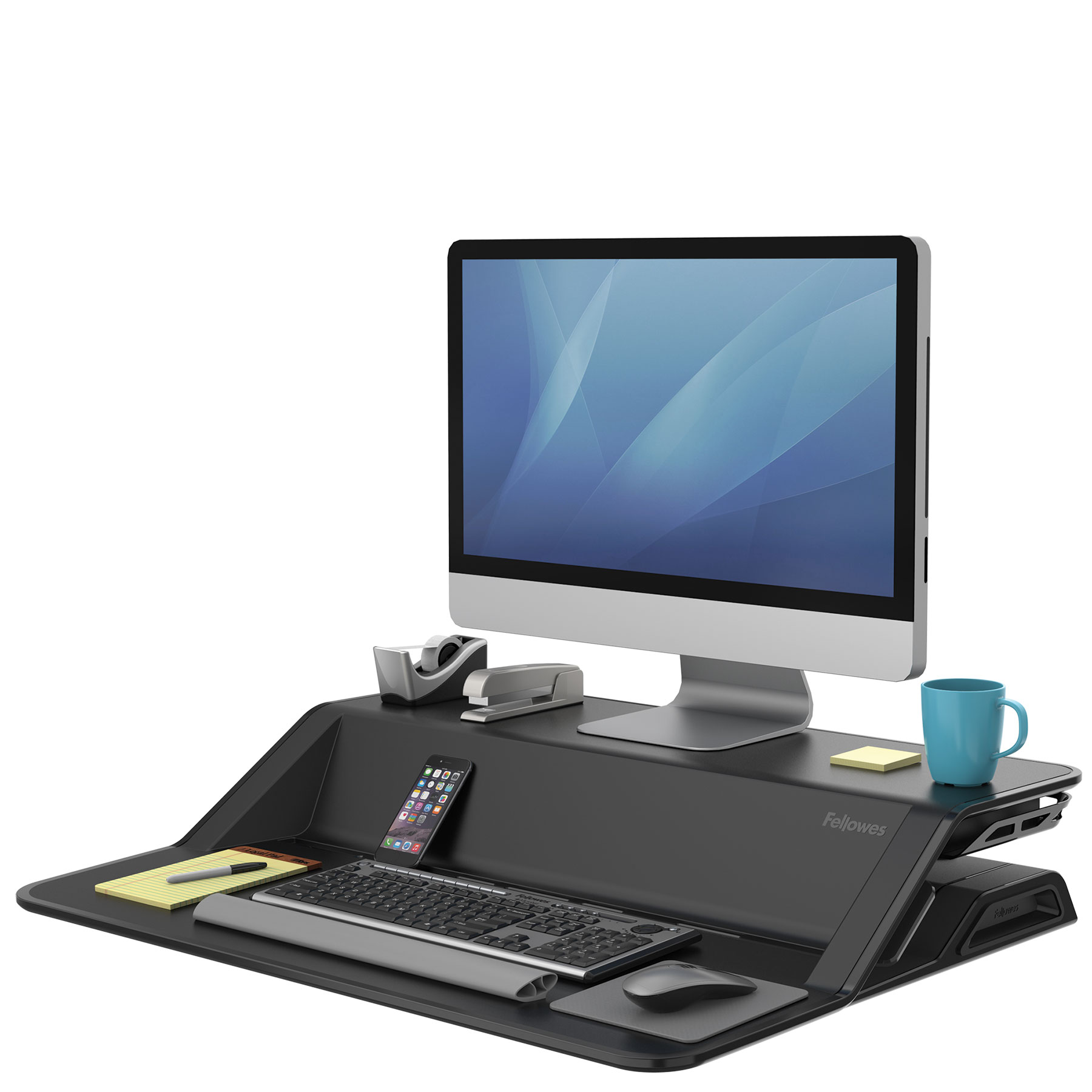 Платформа для работы сидя-стоя Fellowes Lotus Sit-Stand Workstation  (FS-00079), 723302 купить в Новосибирске в интернет-магазине e2e4