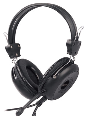 

Проводная гарнитура A4Tech HS-30, 2xJack 3.5mm, черный, HS-30