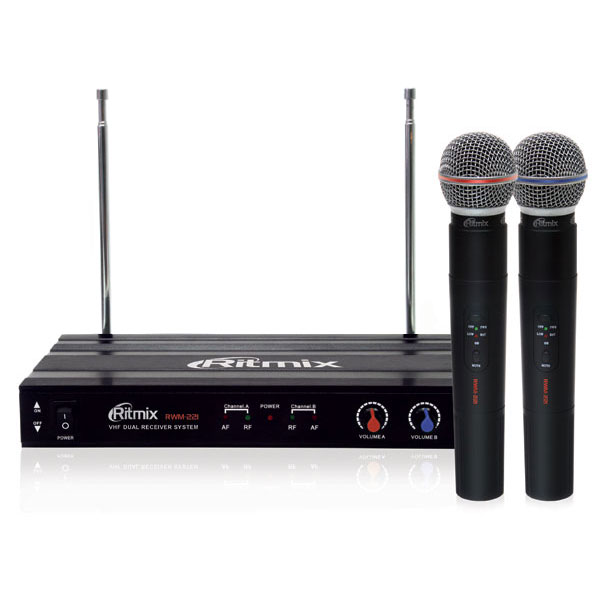 

Микрофон Ritmix RWM-221, динамический, черный (RWM-221), RWM-221
