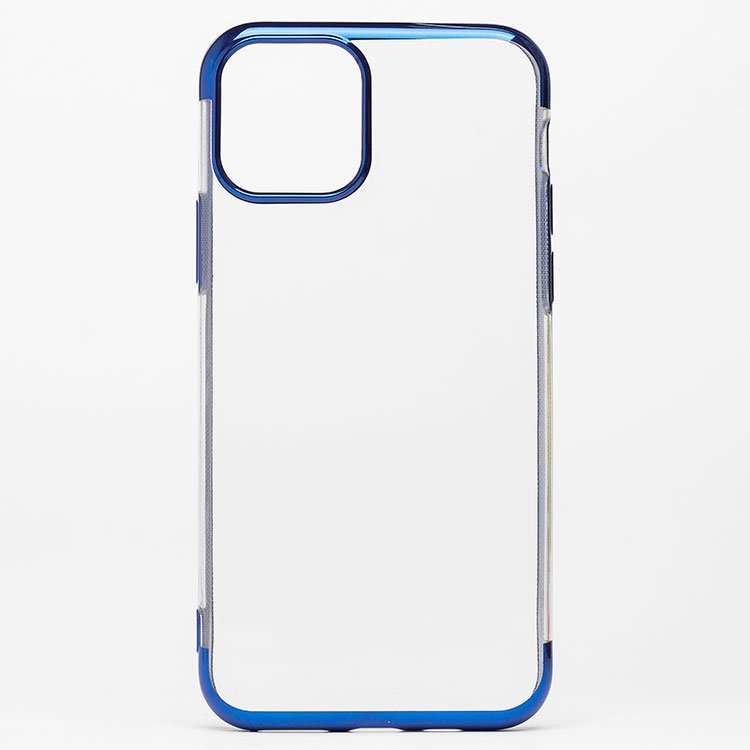 

Чехол-накладка SC152 для смартфона Apple iPhone 11 Pro, силикон, прозрачный, с синей рамкой (109804)