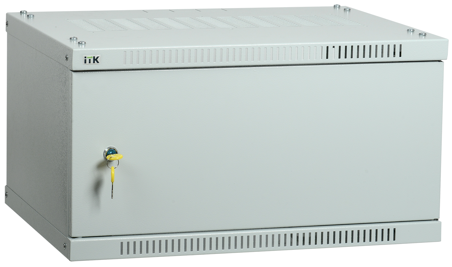 Шкаф телекоммуникационный настенный 6U 600x450 мм, металл, серый, разборный, ITK LINEA WE (LWE3-06U64-MF)