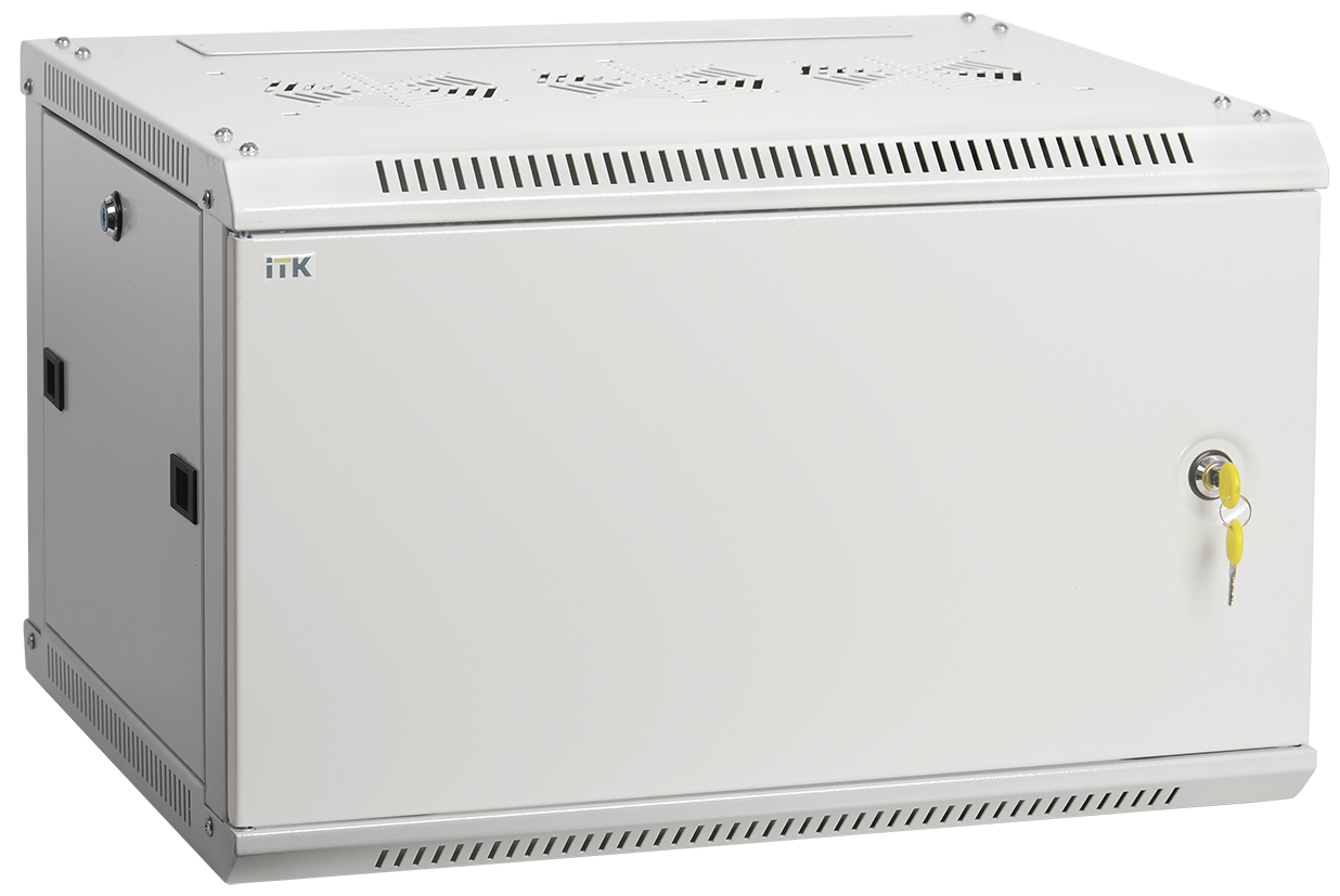 Шкаф телекоммуникационный настенный 15U 600x600 мм, металл, серый, разборный, ITK LINEA W (LWR3-15U66-MF)