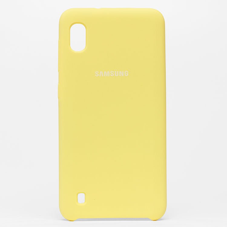 

Чехол-накладка ORG для смартфона Samsung SM-A105 Galaxy A10, soft-touch, желтый (102682)