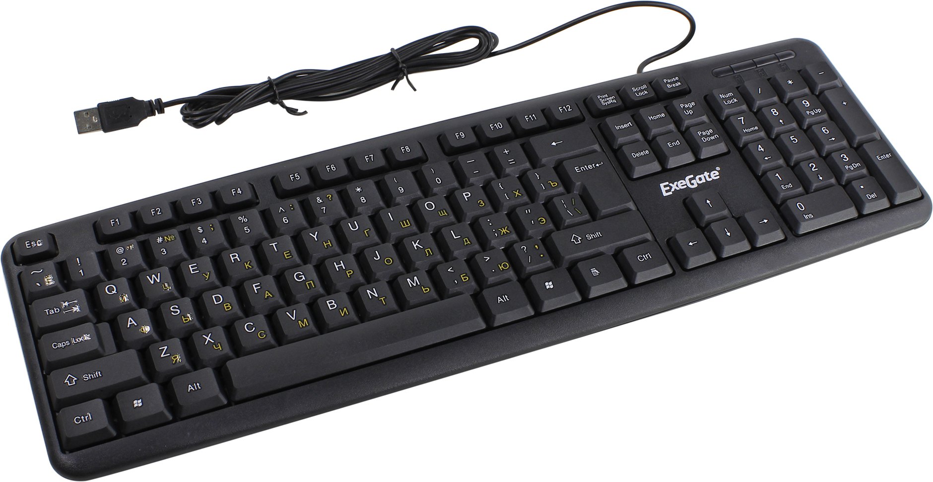 

Клавиатура проводная Exegate LY-331L2, мембранная, USB, черный (EX279938RUS), LY-331L2