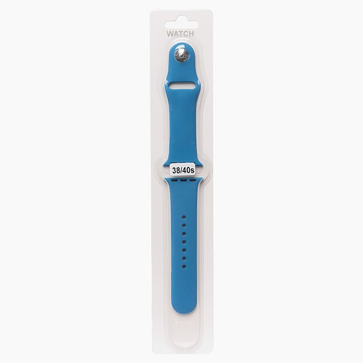 Ремешок Sport Band для Apple Watch, S, силикон, голубой (107190)