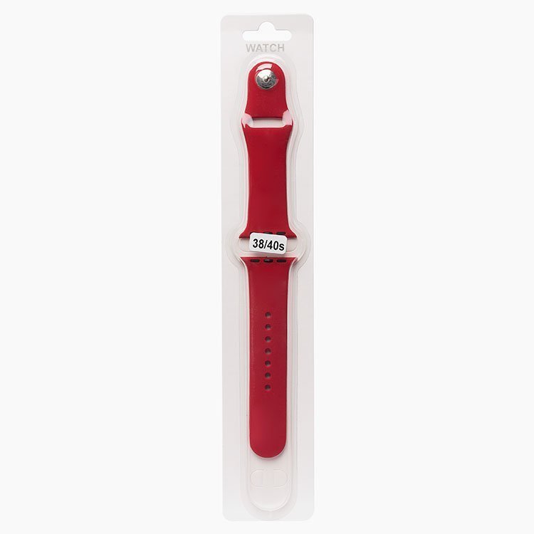 Ремешок Sport Band для Apple Watch, S, силикон, красный (107187)