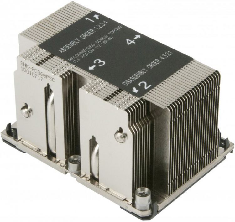 

Радиатор Supermicro, Socket 3647 Narrow ILM, 2U Passive, (SNK-P0068PSC)