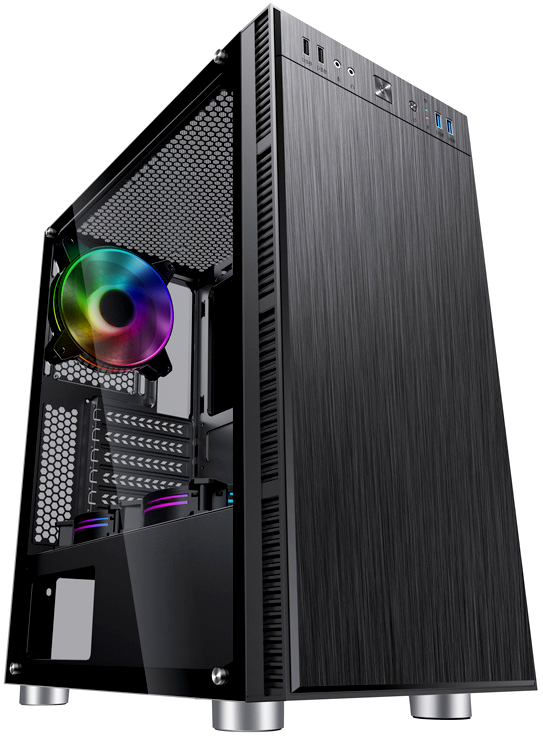 

Корпус ACCORD 3407, ATX, Midi-Tower, USB 3.0, черный, без БП (ACC-3407), 3407