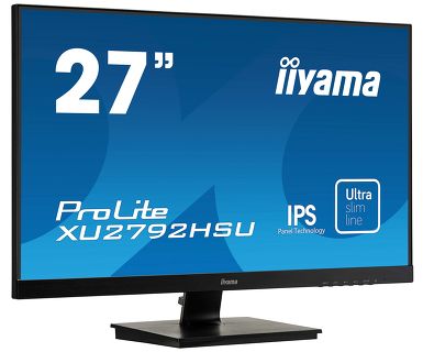 

Монитор 27" Iiyama ProLite XU2792HSU-B1 IPS, 1920x1080 (16:9), 250кд/м2, 4мс, VGA, HDMI, DisplayPort, USB-Hub, черный (XU2792HSU-B1), XU2792HSU-B1