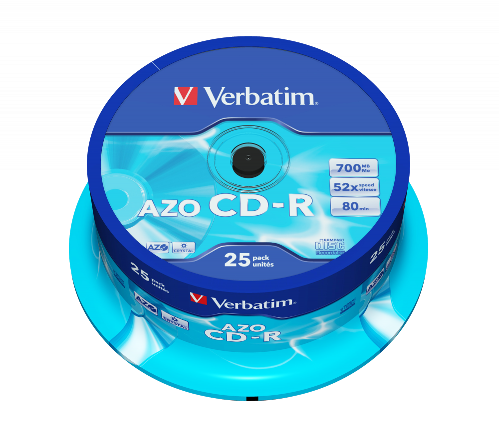 Диск Verbatim CD-R 700Mb, 52x, на шпинделе (25 шт)