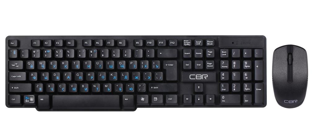Клавиатура + мышь CBR KB SET 720W, беспроводной, USB, черный