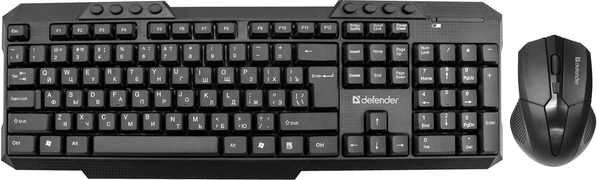 Клавиатура + мышь Defender Jakarta C-805, беспроводная, USB, черный (45805)