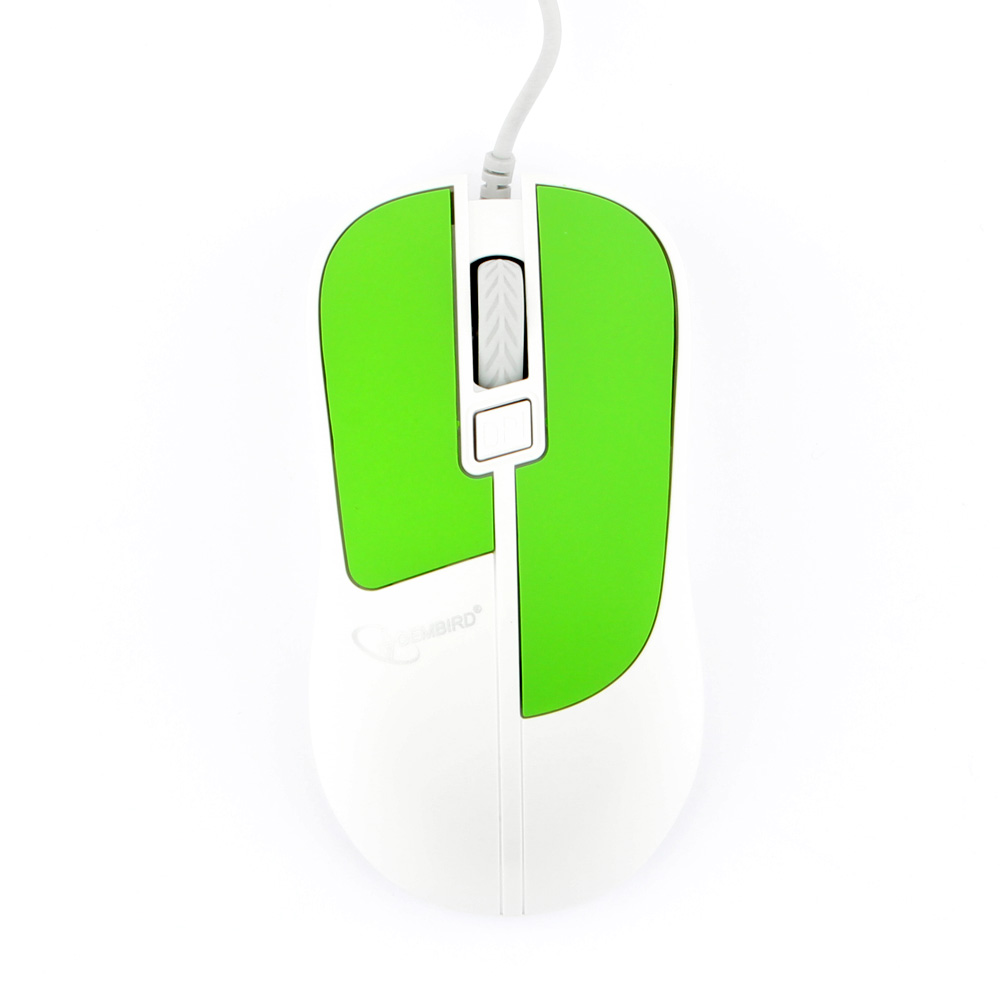 

Мышь проводная Gembird MOP-410-GRN, 1600dpi, оптическая светодиодная, USB, зеленый, MOP-410-GRN