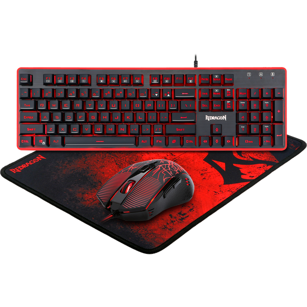 

Клавиатура + мышь Redragon S107, USB, черный (78225), S107