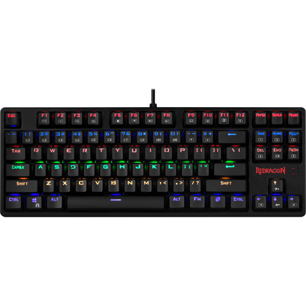 

Клавиатура проводная Redragon Daksa, механическая, Outemu Blue, подсветка, USB, черный (78308), Daksa