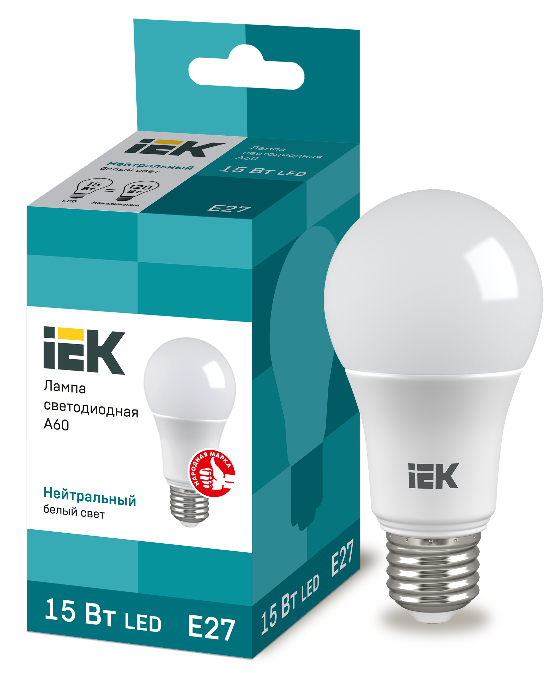 Лампа IEK (LLE-A60-15-230-40-E27)