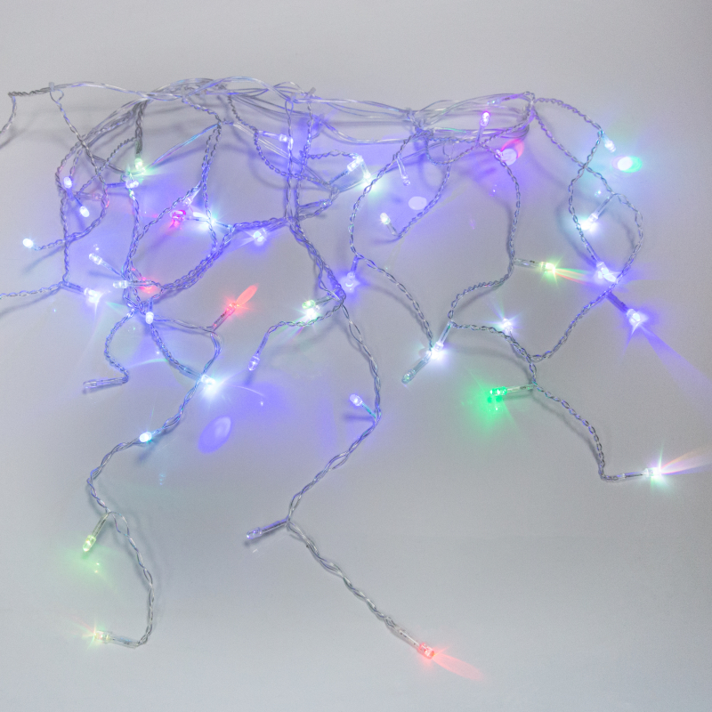 

Гирлянда NEON-NIGHT Бахрома, подсветка разноцветный 48шт., от сети, 1,8х0,5м (255-009), Бахрома