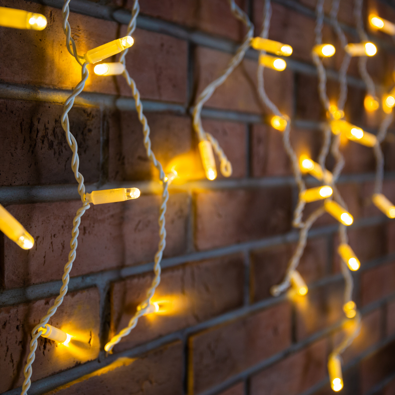 

Гирлянда NEON-NIGHT Бахрома, ламп: 152 шт., 4.8 м x 60 см, от сети, желтый (255-138-6), Бахрома