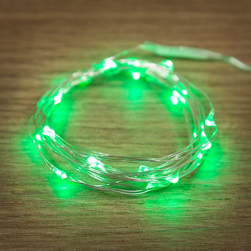 Гирлянда NEON-NIGHT Роса, подсветка зеленый 20шт., от батареек, 2m (303-008)