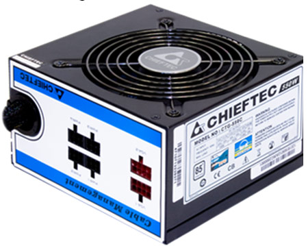 Блок питания 750 Вт, Chieftec CTG-750C , 120 мм 80 Plus