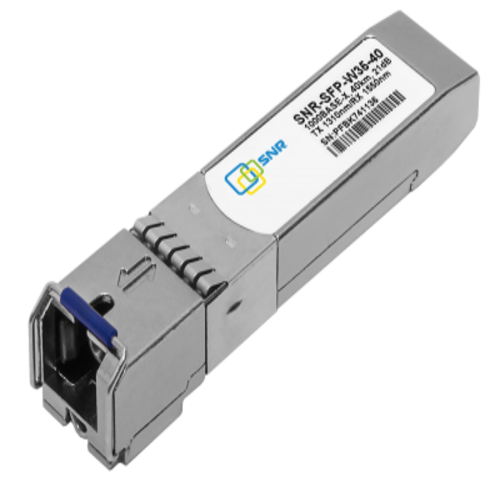 

Модуль SFP SNR SNR-SFP-W53-40, 40 км, SC, Tx:1550 нм, Rx:1310 нм, 1 Гбит/с, SM, одинарный, WDM, DDM, SNR-SFP-W53-40