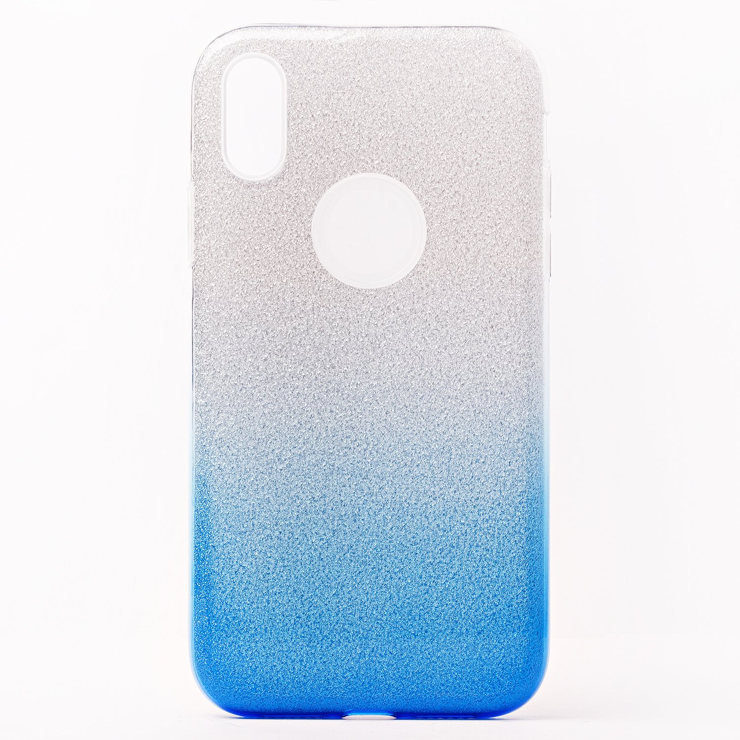 

Чехол-накладка - SC097 для смартфона Apple iPhone XR, синий/серебристый, градиент (109871)
