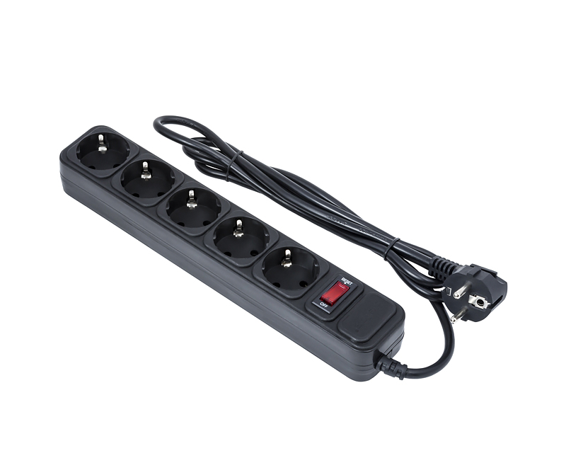 Сетевой фильтр ExeGate SP-5-10B, 5-розеток, 10 м, черный
