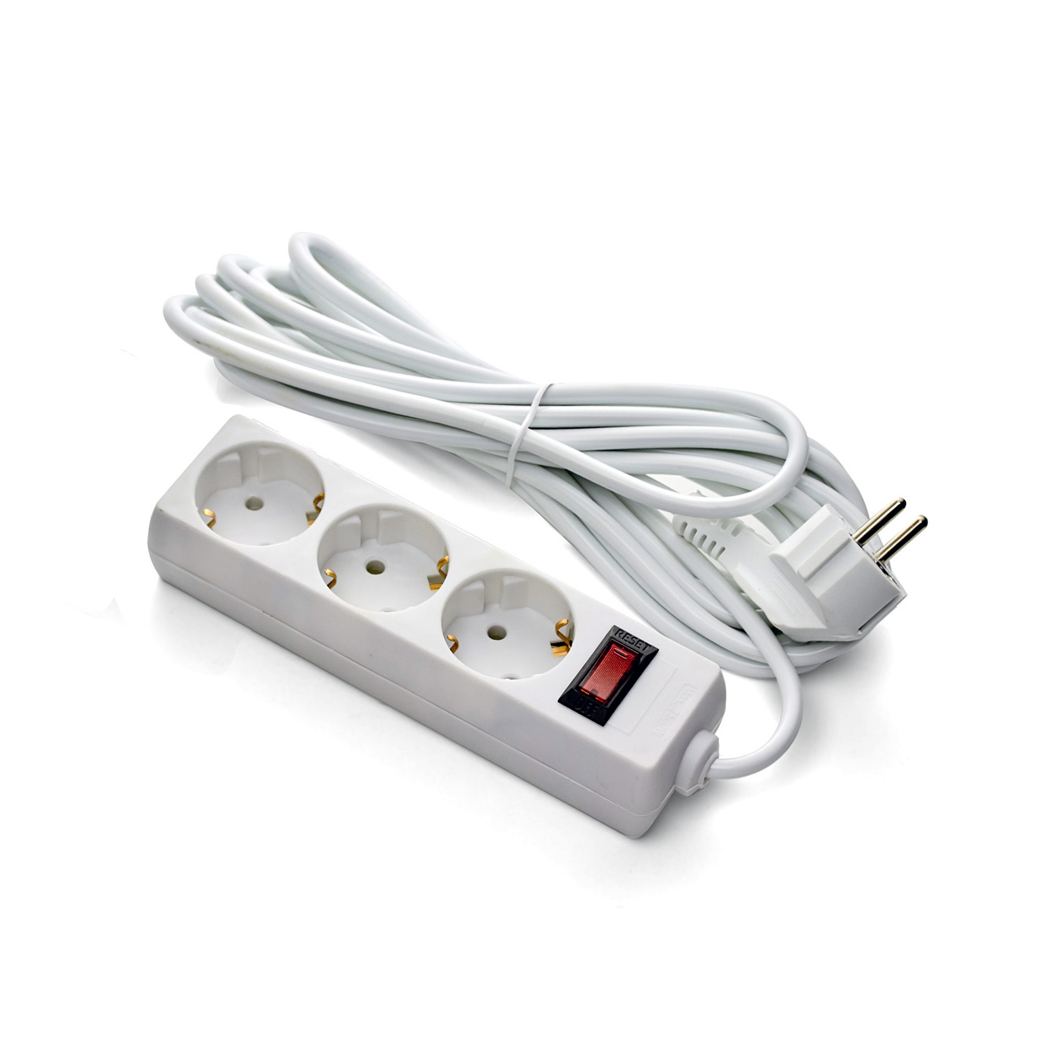 

Удлинитель ExeGate EC-3-3W, 3-розетки, 3м, белый (EX279354RUS), EC-3-3W