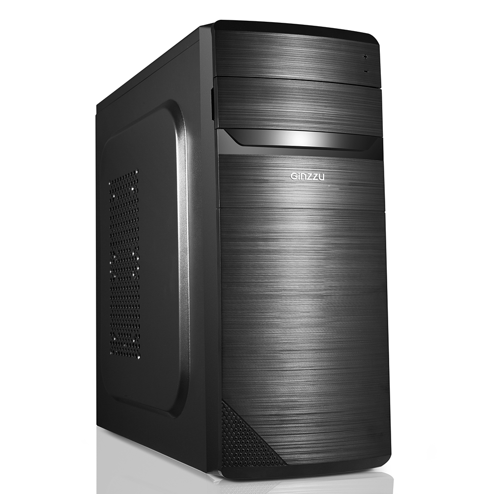 Корпус Ginzzu C220, ATX, Midi-Tower, USB 3.0, черный, Без БП (17291)