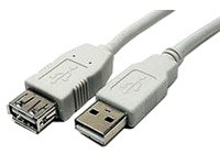 Кабель-удлинитель USB(Am)-USB(Af), 1.8 м, белый
