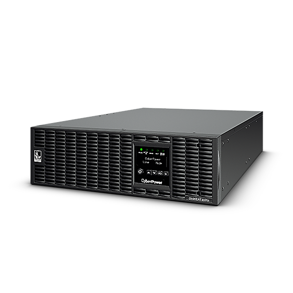 ИБП CyberPower OL6KERT3UPM, 6000 В·А, 5.4 кВт, компьютерные (IEC C13/C19) + клеммная колодка, розеток - 11, USB, черный (без аккумуляторов)