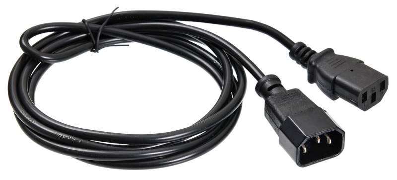 Кабель-удлинитель Buro AN23-1008, IEC 320 C13-IEC 320 C14, 1.8 м, черный