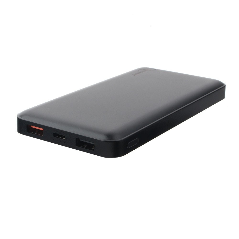 Портативный аккумулятор (Powerbank) Gembird GPB-103, 10000mAh, 2xUSB, 2.1A, Type-C, QC, PD, черный - фото 1