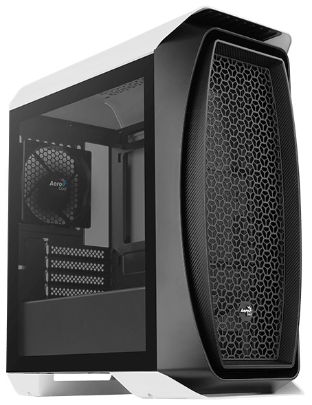 Корпус AeroCool Aero One Mini-G-WT-v1, mATX, Mini-Tower, 2xUSB 3.0, черный/белый, Без БП (4710562752373)