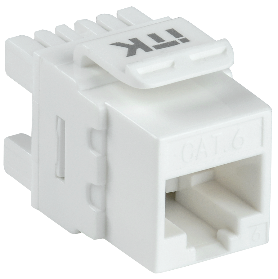 Модуль Keystone ITK, 1xRJ-45 cat.6, 1шт., белый (CS1-1C06U-12)