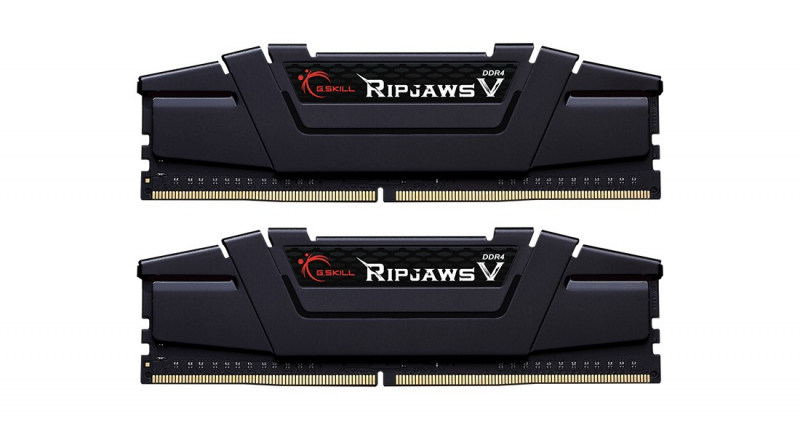 

Комплект памяти DDR4 DIMM 64Gb (2x32Gb), 3200MHz, CL16, 1.35 В, G.Skill, Ripjaws V (F4-3200C16D-64GVK), F4-3200C16D-64GVK