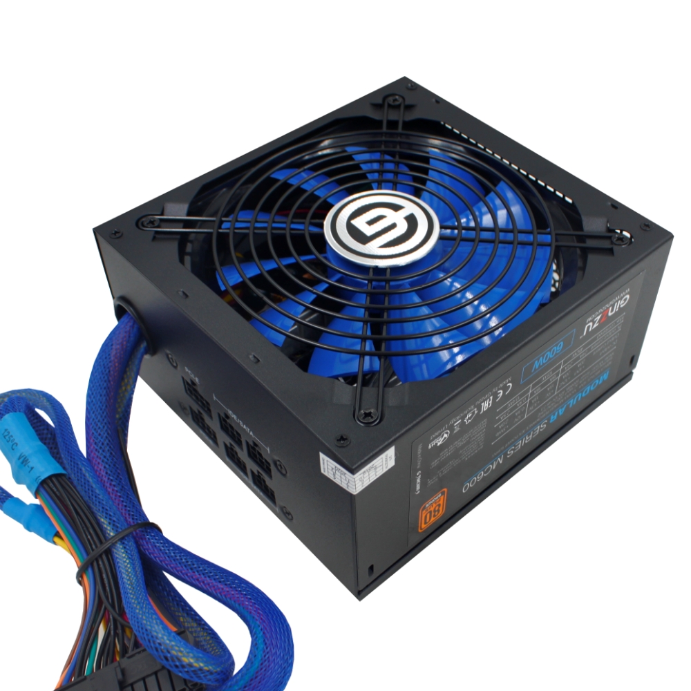 

Блок питания 600 Вт ATX Ginzzu MC600, 140 мм, 80 Plus Bronze, MC600