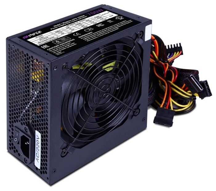 

Блок питания 700 Вт ATX HIPER HPB-700SM, 140 мм, 80 Plus Bronze, HPB-700SM