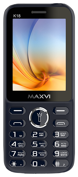 

Мобильный телефон MAXVI K18, 2.4" TFT, Spreadtrum SC6531, 32Mb RAM, 32Mb, 2-Sim, 800 мА·ч, micro-USB, синий, K18