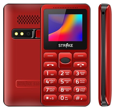 

Мобильный телефон BQ Strike S10, 1.77" TN, 32Mb RAM, 32Mb, 2-Sim, 1000 мА·ч, micro-USB, красный, Strike S10