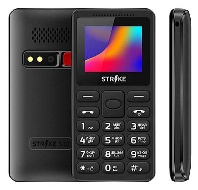 

Мобильный телефон BQ Strike S10, 1.77" TN, 32Mb RAM, 32Mb, 2-Sim, 1000 мА·ч, micro-USB, черный, Strike S10