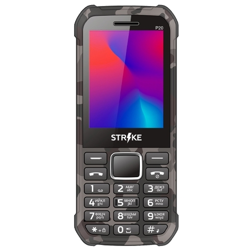 

Мобильный телефон BQ Strike P20, 2.4" TN, 32Mb RAM, 32Mb, 2-Sim, 2200 мА·ч, micro-USB, камуфляж, Strike P20