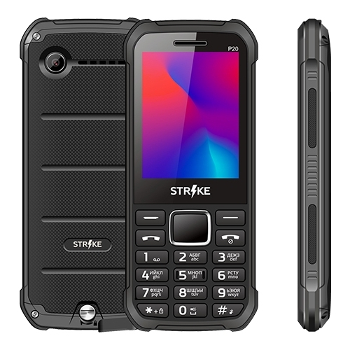 

Мобильный телефон BQ Strike P20 2.4", 320x240 TN, 32.8Mb RAM, 32.8Mb, BT 1xCam, 2-Sim, 2200mAh, micro-USB, черный, Strike P20