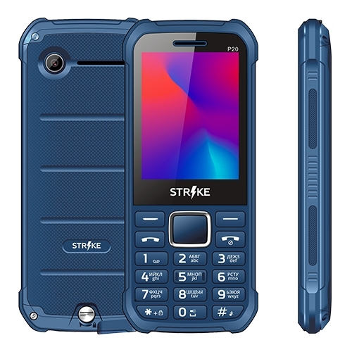 

Мобильный телефон BQ Strike P20 2.4", 320x240 TN, 32.8Mb RAM, 32.8Mb, BT 1xCam, 2-Sim, 2200mAh, micro-USB, темно-cиний, Strike P20