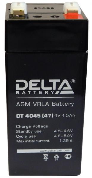 Аккумуляторная батарея Delta DT 4045 (47мм), 4V, 4.5Ah, для ОПС DT 4045 (47мм) - фото 1