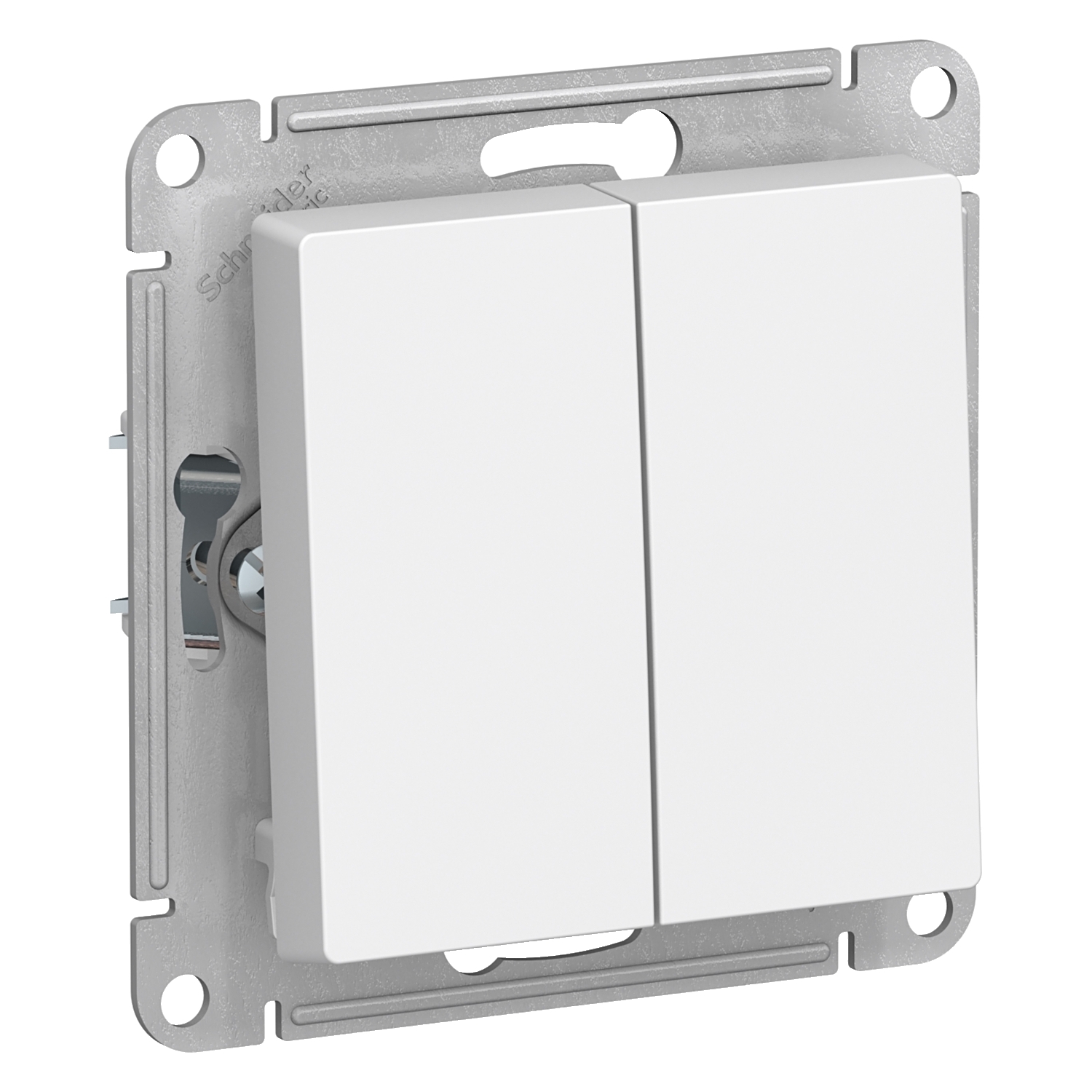 

Выключатель Schneider Electric AtlasDesign, 2кл., скрытый монтаж, механизм с накладкой без рамки, белый (ATN000151)