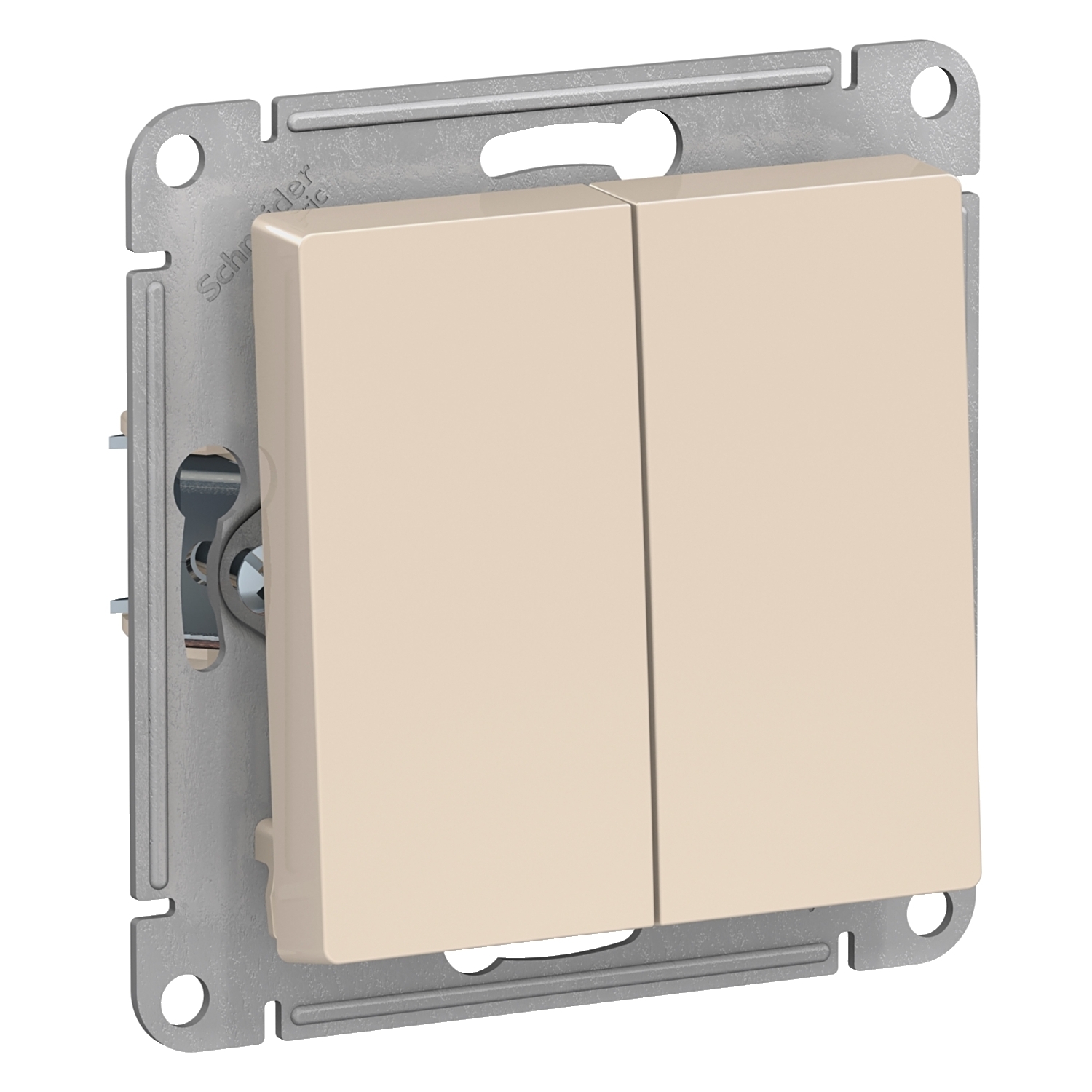 

Выключатель Schneider Electric AtlasDesign, 2кл., скрытый монтаж, механизм с накладкой без рамки, бежевый (ATN000251)