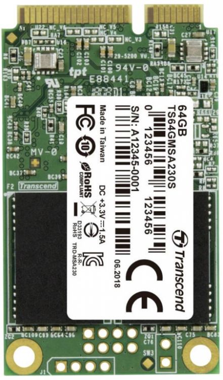 SSD Transcend MSA230S 64Gb SATA3 (TS64GMSA230S)